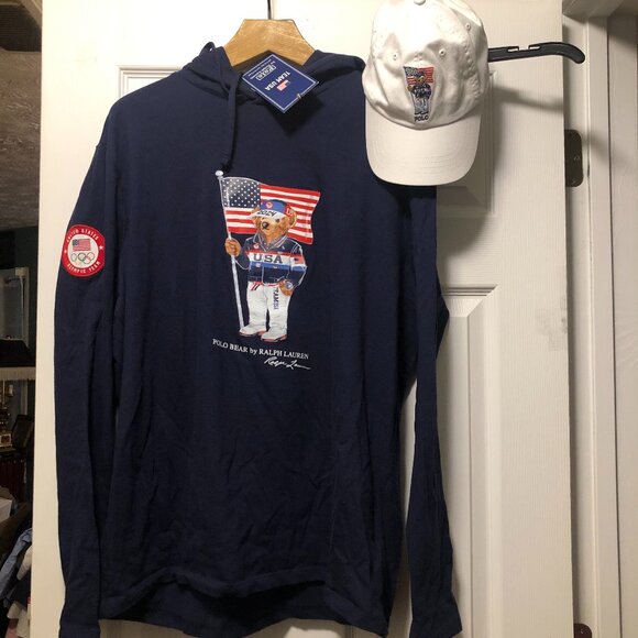 Polo Ralph Lauren Other - polo ralph lauren team usa 2024 men's new cotton hoodie and hat size: L